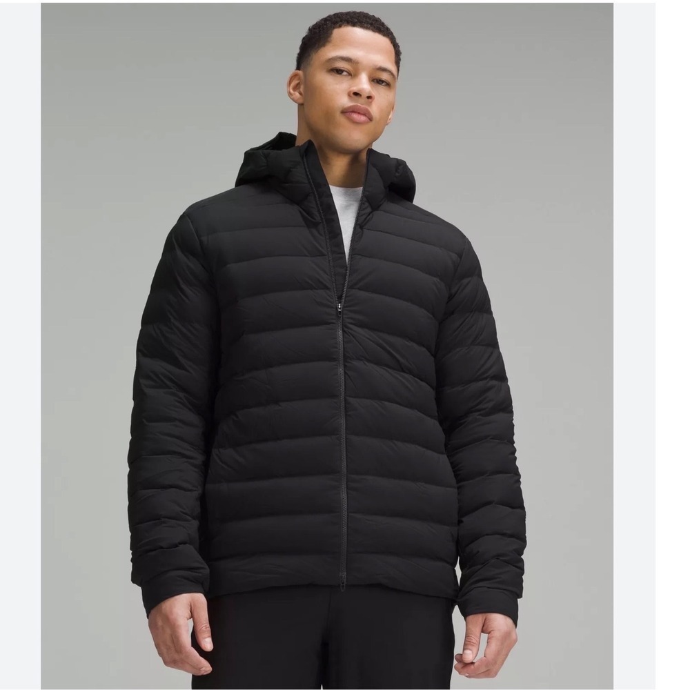 Lululemon Mens Navigation Down Hoodie Black 700 Fill Power Jacket XL New (D)